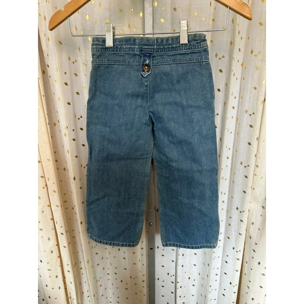 NWT Old Navy Toddler Girl Adjustable Wasit Wide Leg Flare Denim Jeans 4T